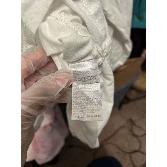 Banana Republic White Drop Waist Puff Sleeve Prairie Top Size Small - "Terra" - Picture 12 of 12